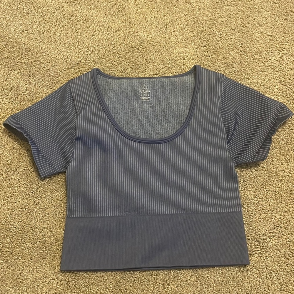Aerie Offline short sleeved top, size medium, medium blue